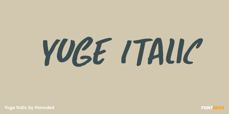 Yuge Italic Font Poster #1