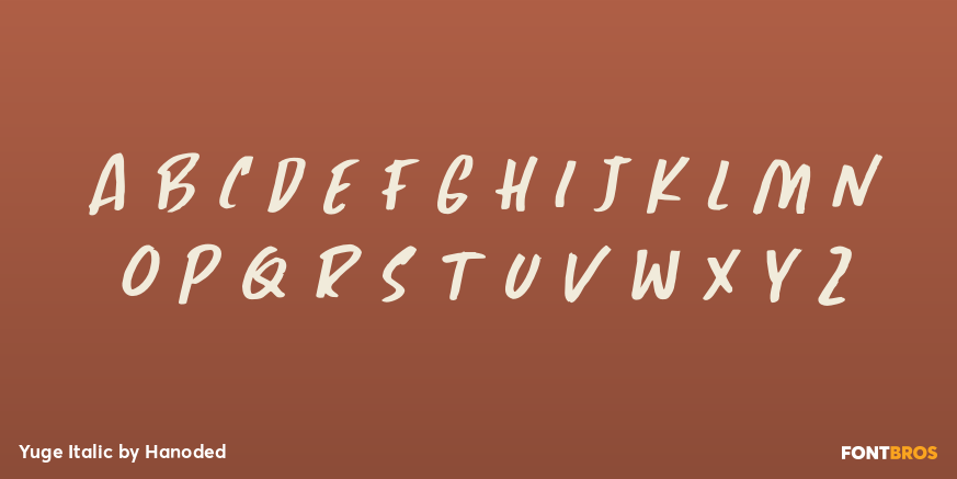 Yuge Italic Font Poster #2