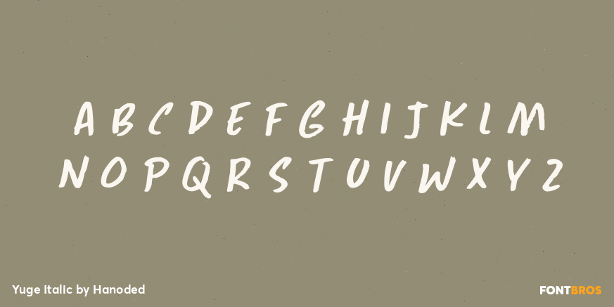 Yuge Italic Font Poster #3