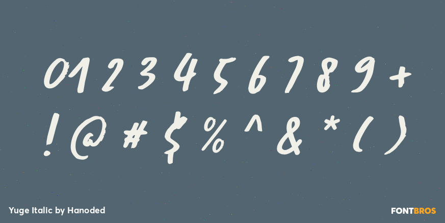 Yuge Italic Font Poster #4