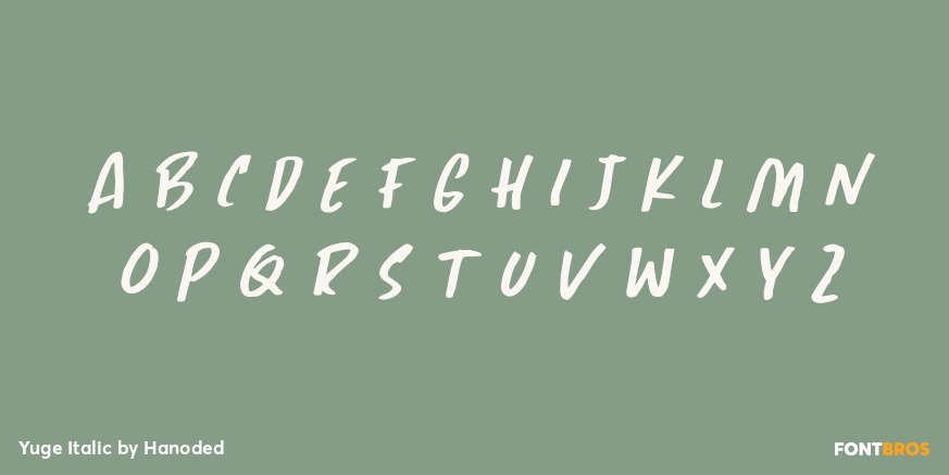 Yuge Italic Font Poster #2