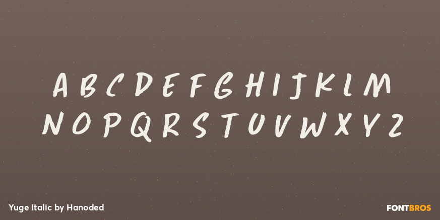 Yuge Italic Font Poster #3