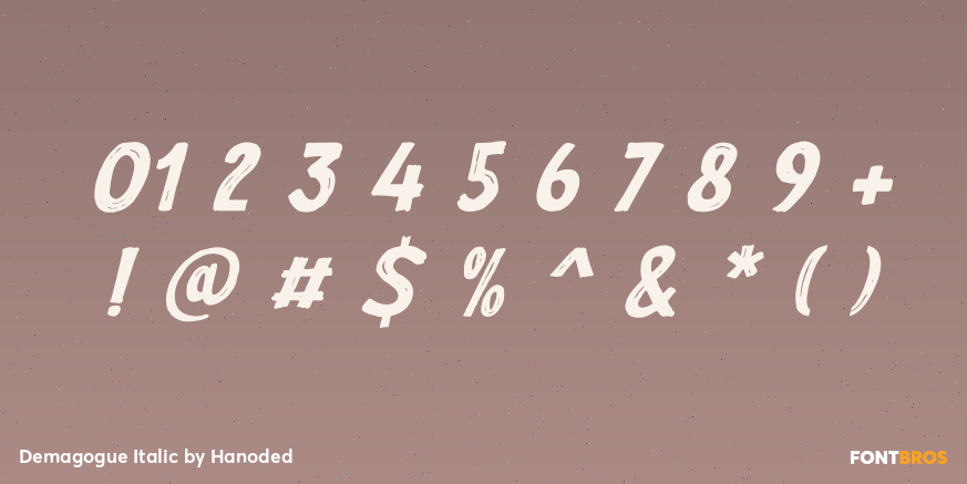 Demagogue Italic Font Poster #1
