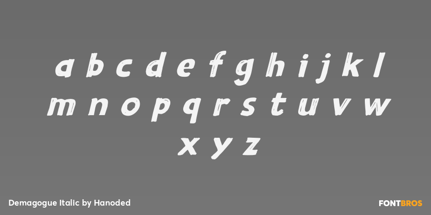 Demagogue Italic Font Poster #3