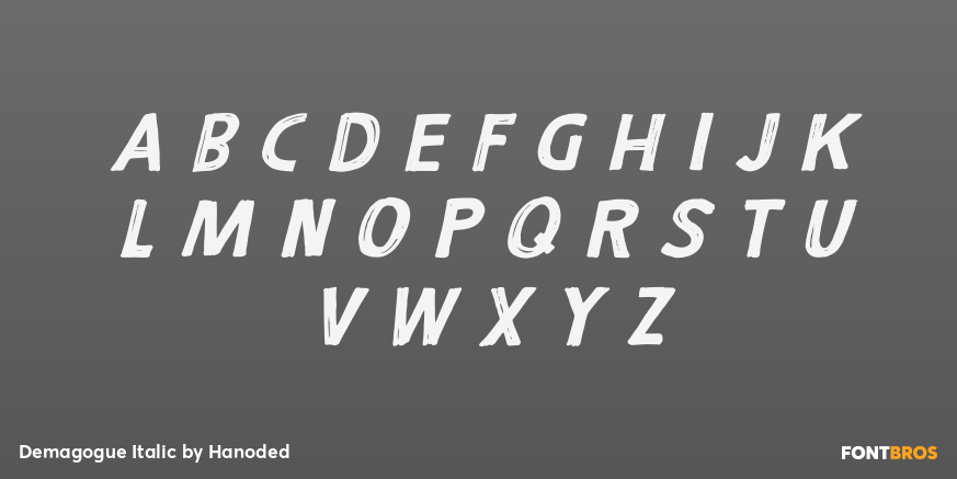 Demagogue Italic Font Poster #1