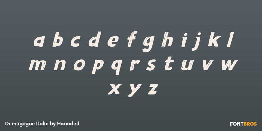 Demagogue Italic Font Poster #1