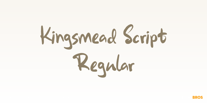 Kingsmead Script Regular Font Poster #1