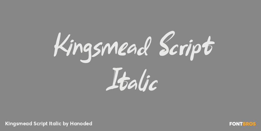 Kingsmead Script Italic Font Poster #1