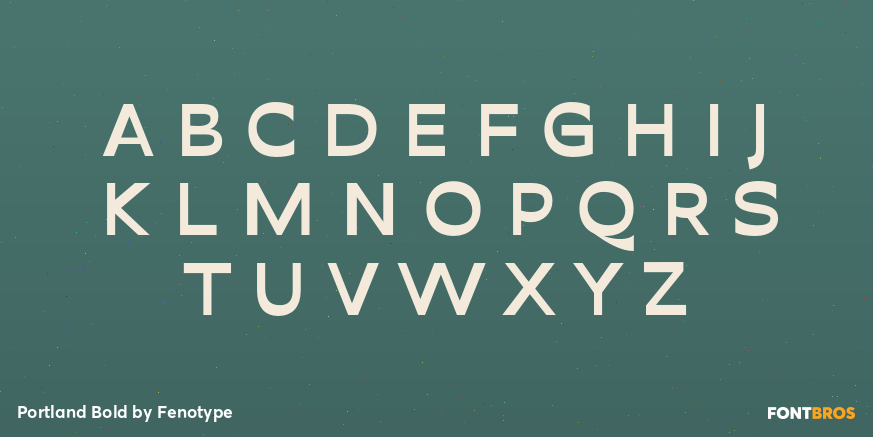 Portland Bold Font Poster #2