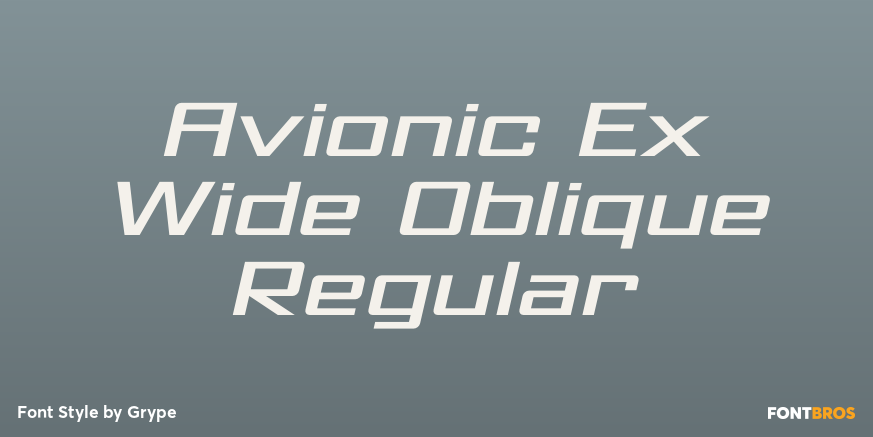 Avionic Ex Wide Oblique Regular Font Poster #1