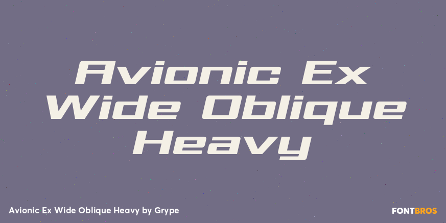 Avionic Ex Wide Oblique Heavy Font Poster #1