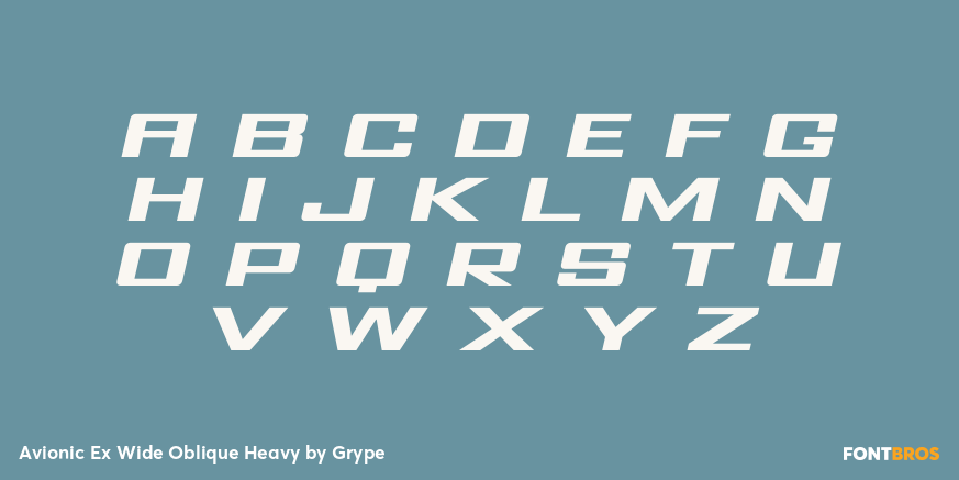 Avionic Ex Wide Oblique Heavy Font Poster #2