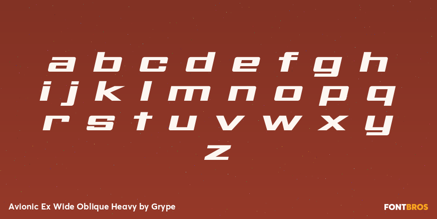 Avionic Ex Wide Oblique Heavy Font Poster #3