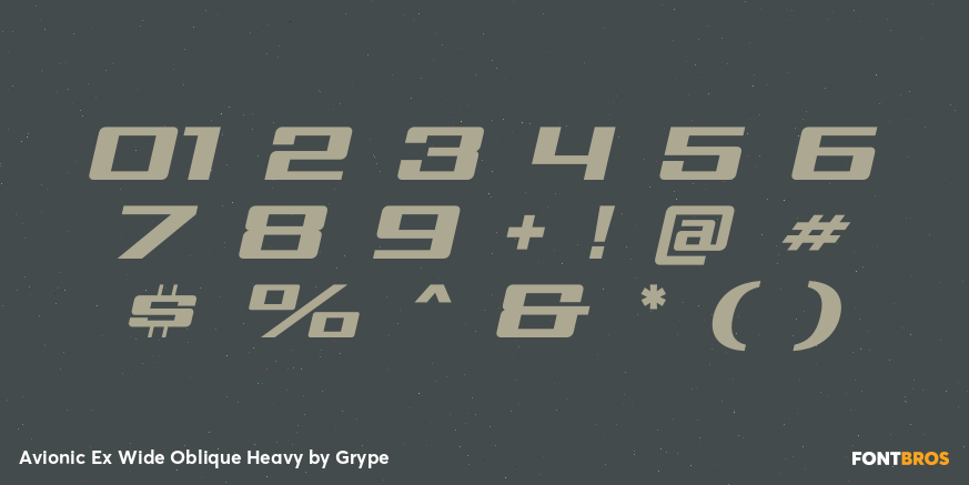 Avionic Ex Wide Oblique Heavy Font Poster #4