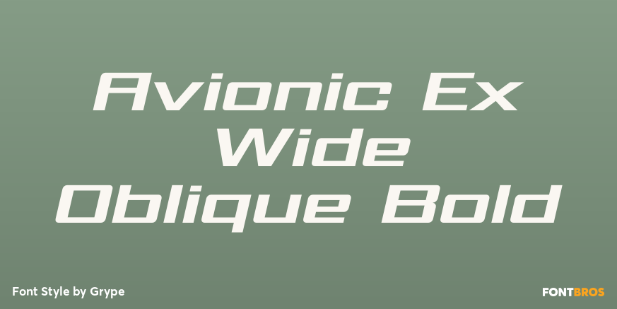 Avionic Ex Wide Oblique Bold Poster