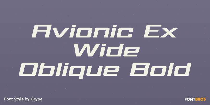 Avionic Ex Wide Oblique Bold Font Poster #1