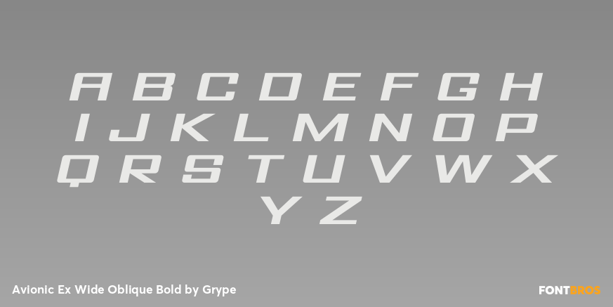 Avionic Ex Wide Oblique Bold Font Poster #2