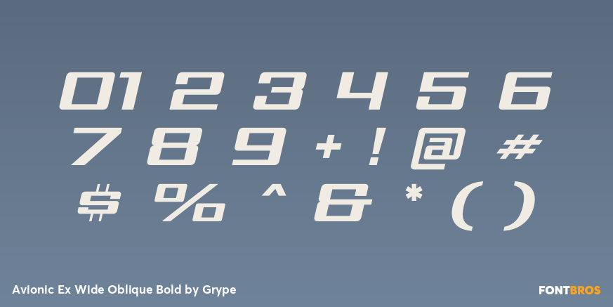 Avionic Ex Wide Oblique Bold Font Poster #4