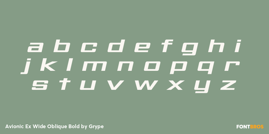 Avionic Ex Wide Oblique Bold Font Poster #1