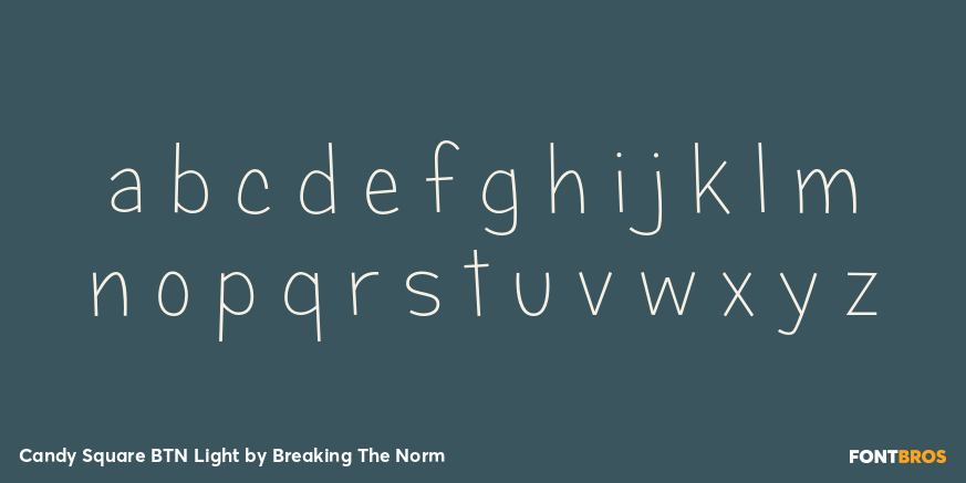 Candy Square BTN Light Font Poster #3