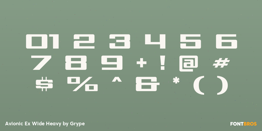 Avionic Ex Wide Heavy Font Poster #4