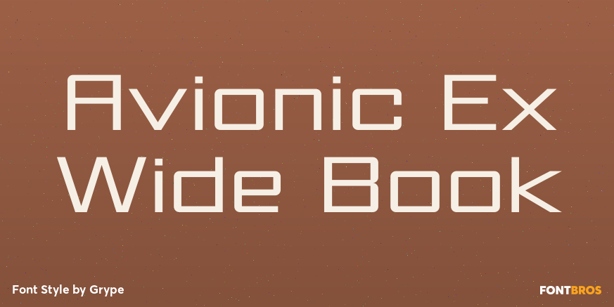 Avionic Ex Wide Book Font Poster #1