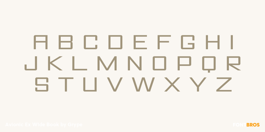 Avionic Ex Wide Book Font Poster #2