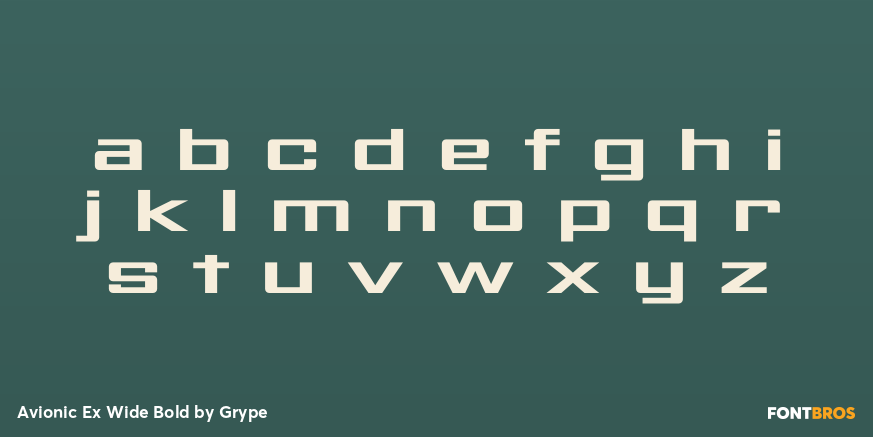 Avionic Ex Wide Bold Font Poster #3