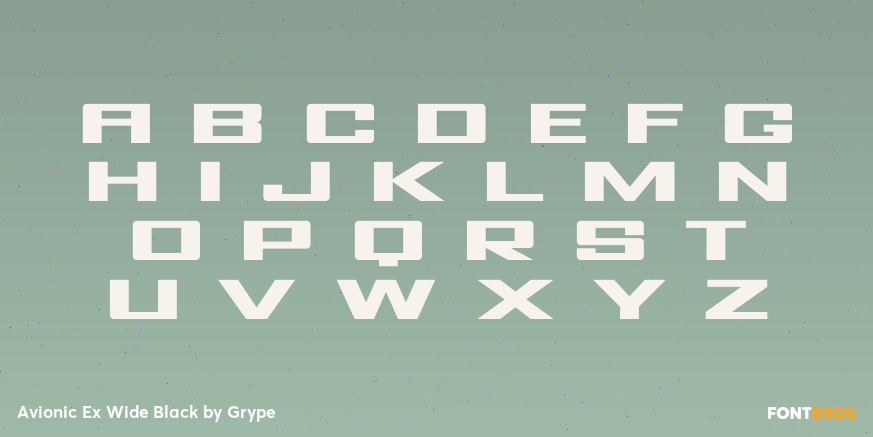 Avionic Ex Wide Black Font Poster #2