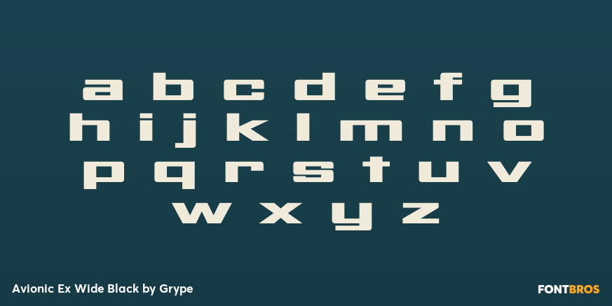 Avionic Ex Wide Black Font Poster #3