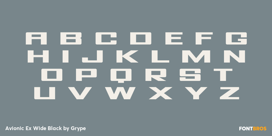 Avionic Ex Wide Black Font Poster #1