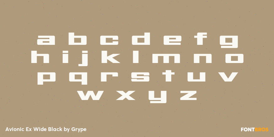 Avionic Ex Wide Black Font Poster #1