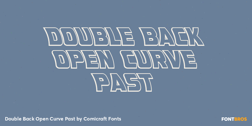 Double Back Open Curve Past Font Poster #1