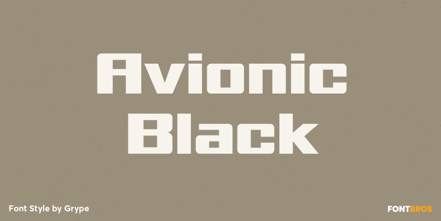 Avionic Black Font Poster #1