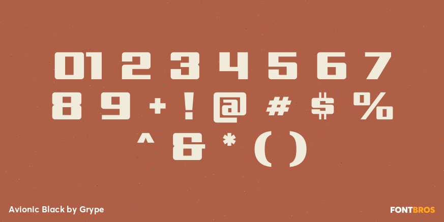 Avionic Black Font Poster #1
