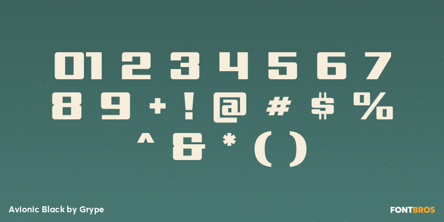 Avionic Black Font Poster #4