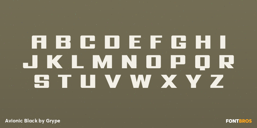 Avionic Black Font Poster #1