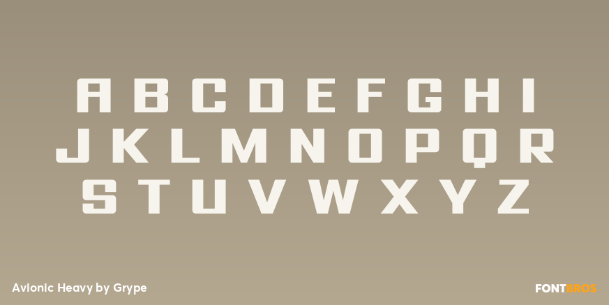 Avionic Heavy Font Poster #2