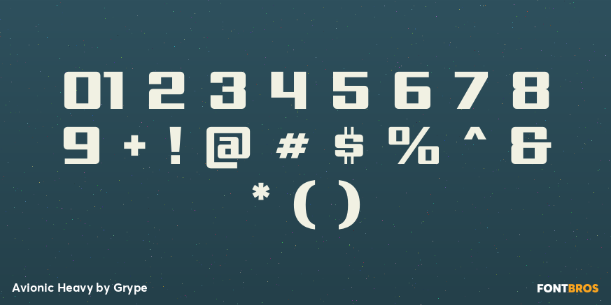 Avionic Heavy Font Poster #4