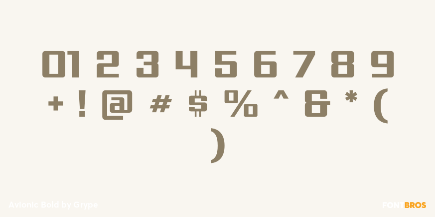 Avionic Bold Font Poster #1