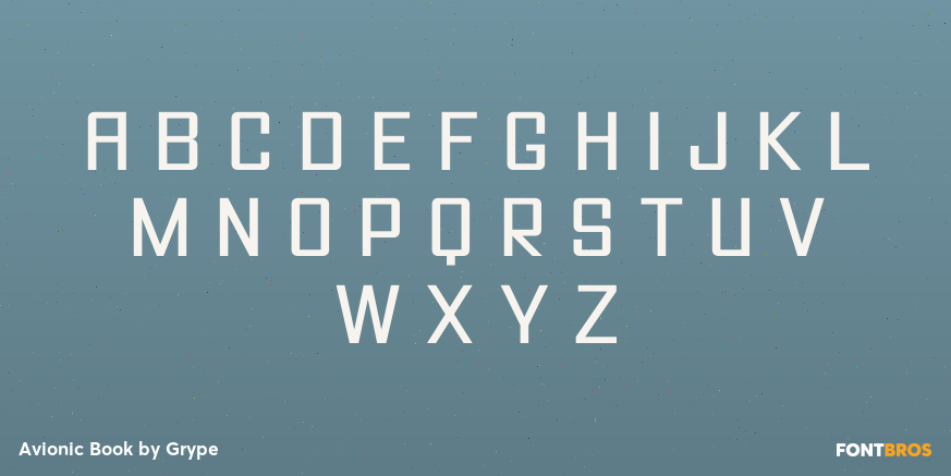 Avionic Book Font Poster #2