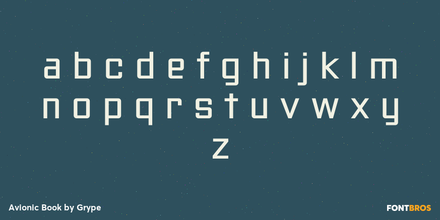 Avionic Book Font Poster #3