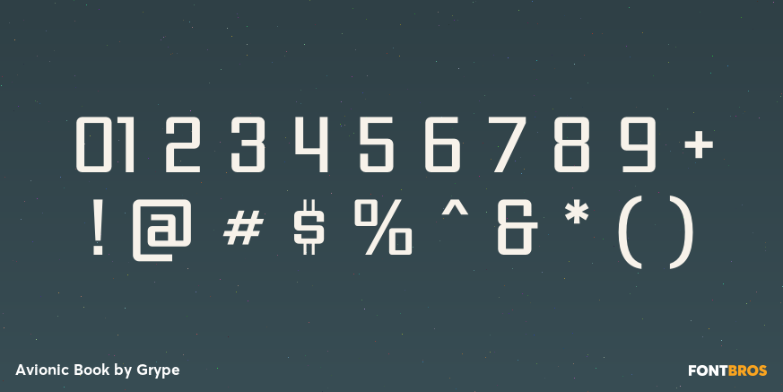 Avionic Book Font Poster #4