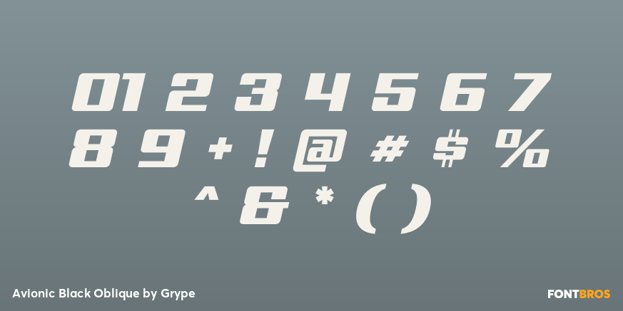 Avionic Black Oblique Font Poster #4
