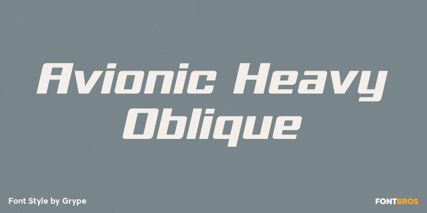 Avionic Heavy Oblique Font Poster #1