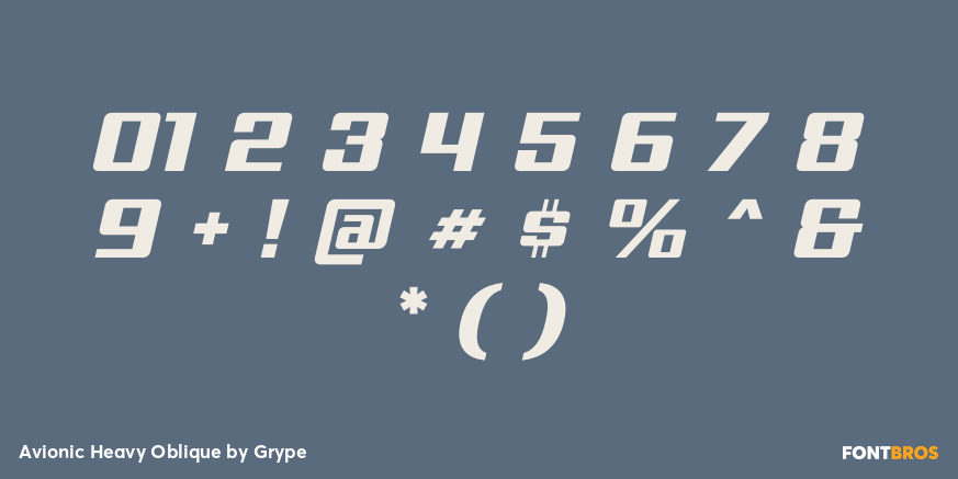 Avionic Heavy Oblique Font Poster #1