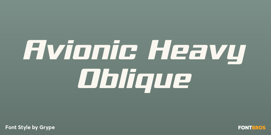Avionic Heavy Oblique Font Poster #1
