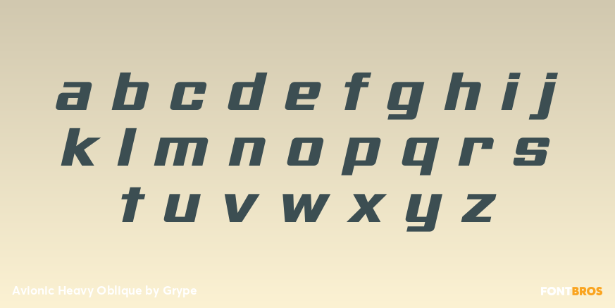 Avionic Heavy Oblique Font Poster #3