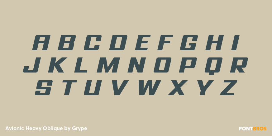 Avionic Heavy Oblique Font Poster #1