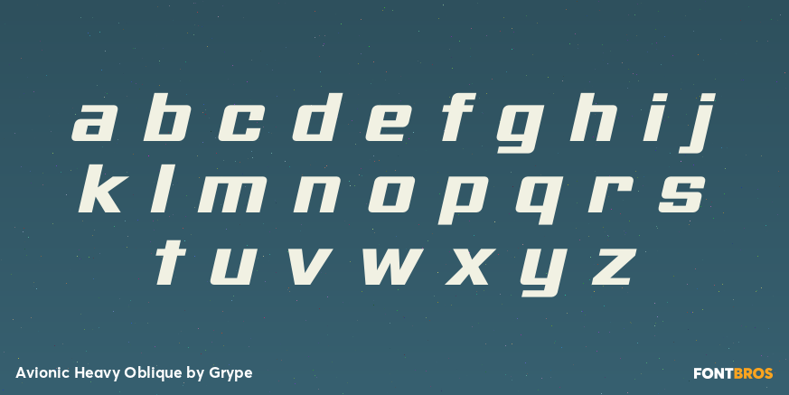 Avionic Heavy Oblique Font Poster #1